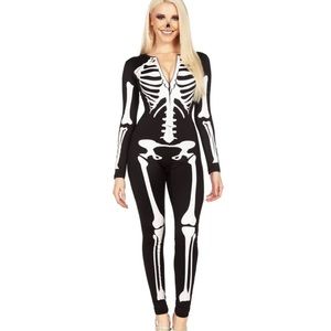 Tipsy Elves Skeleton Bodysuit Costume.